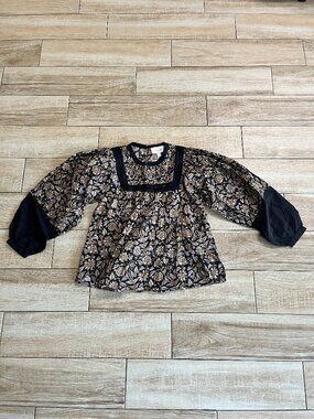 Womens Cleobella Brown Printed Boho Blouse - XS